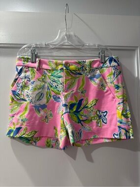 Lily Pulitzer Pink Floral Cotton-Blend Women’s Shorts